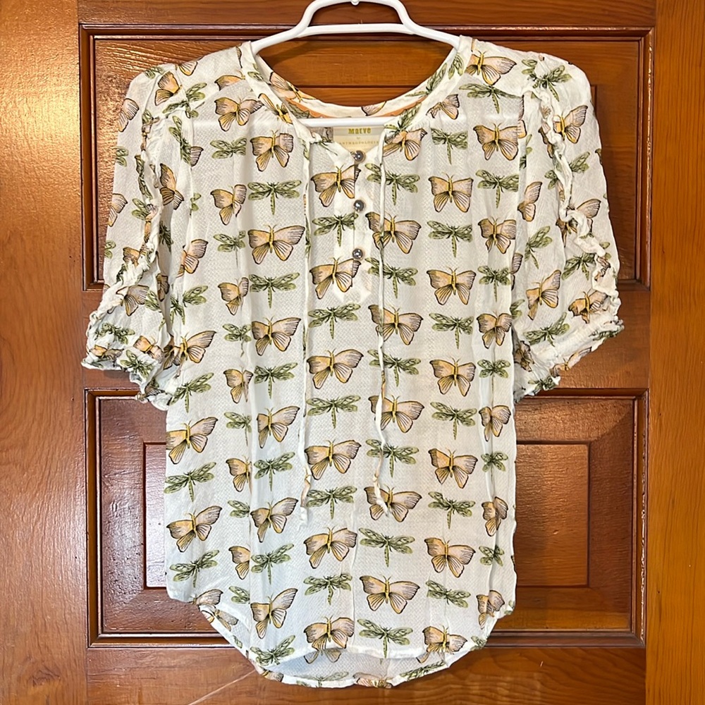 Anthropologie butterfly blouse